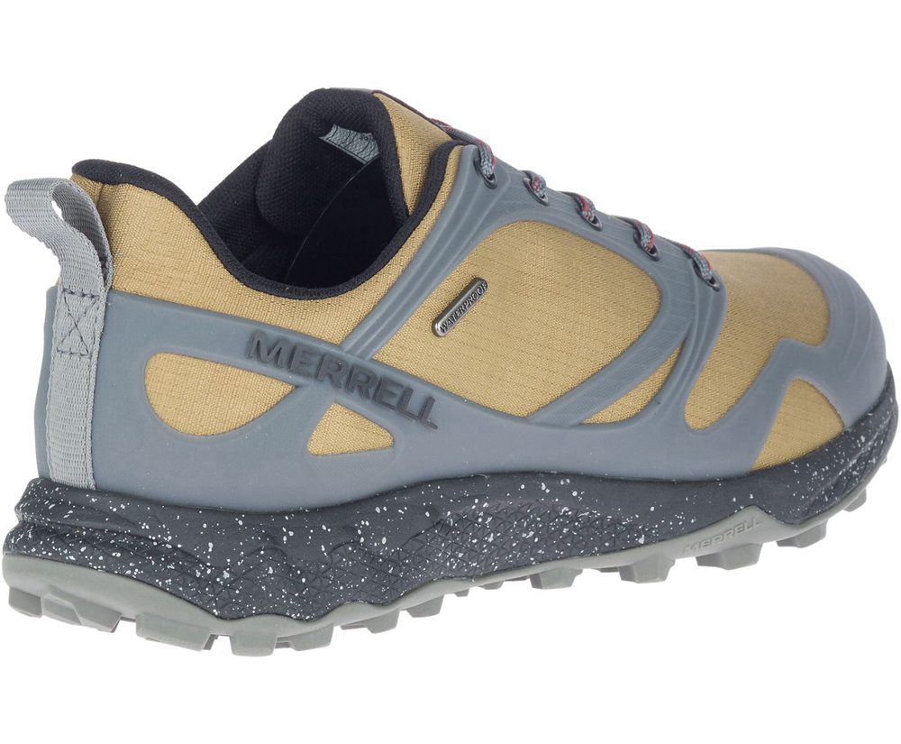 Merrell Hiking Shoes Yellow/Grey - Altalight Waterproof - Mens 36QGBPAZD